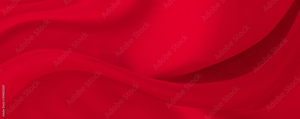 Obraz premium Black red satin dark fabric texture luxurious shiny that is abstract silk cloth background with patterns soft waves blur beautiful.