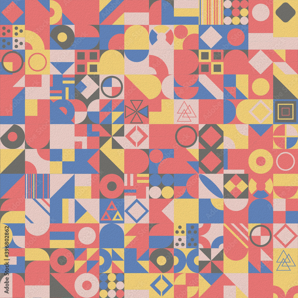 Colorful mosaic covers design. Minimal geometric pattern background Colorful mosaic covers design. Minimal geometric pattern background