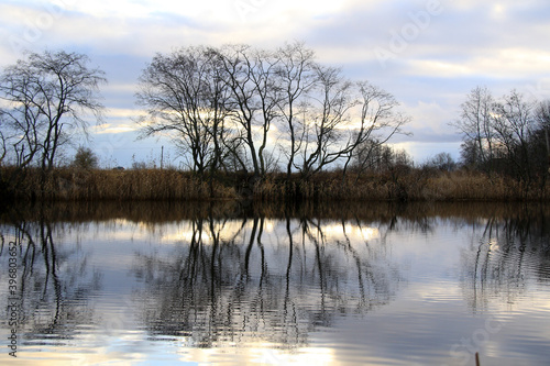 river and autumn trees