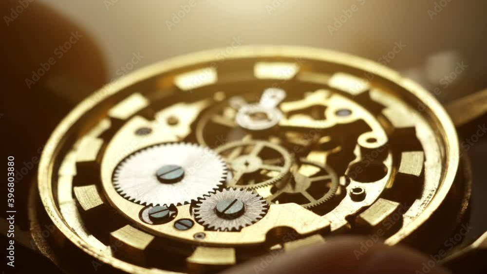 Mechanical watch repair with special tools, watchmaker's workshop Mechanical watch repair with special tools, watchmaker's workshop