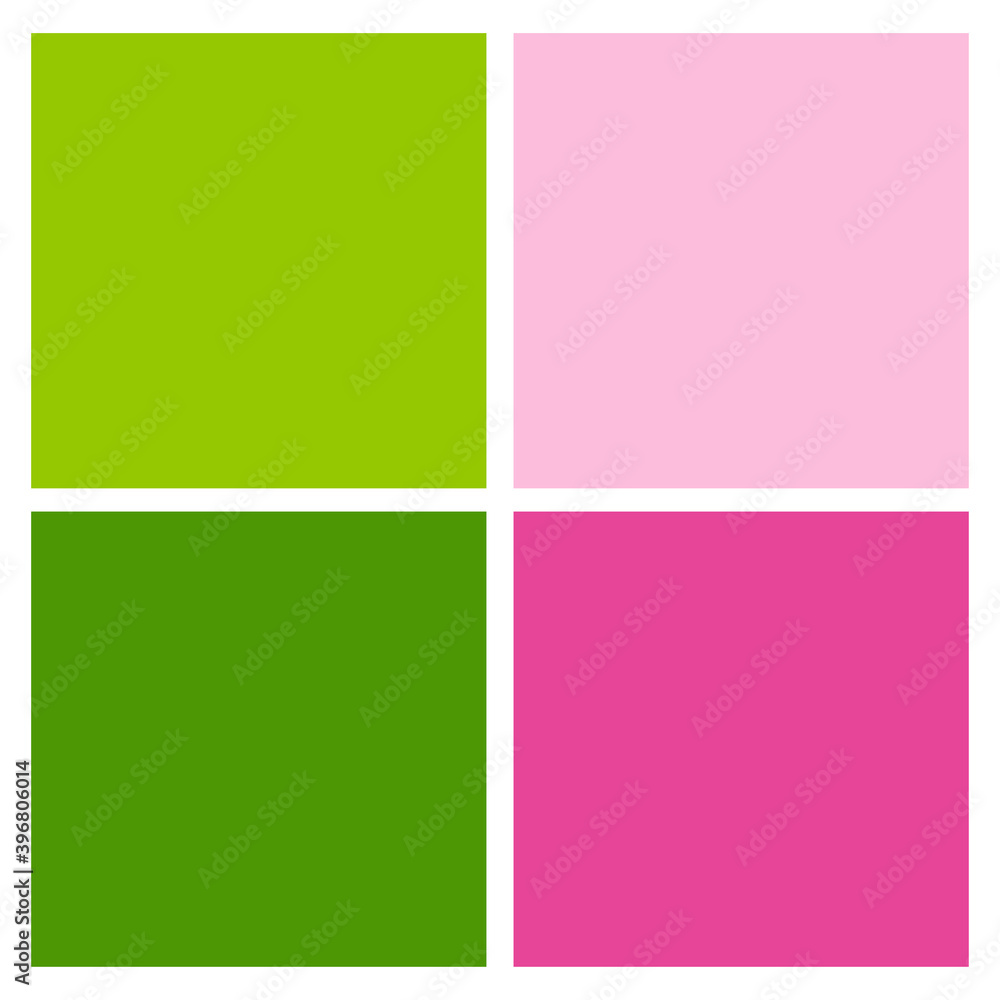 Christmas colors tone chart.  Xmas color swatch. Swatches scheme for holiday design.  Sample of simple vector colour combination. Winter palette with classic colours. Pastel green and pink.