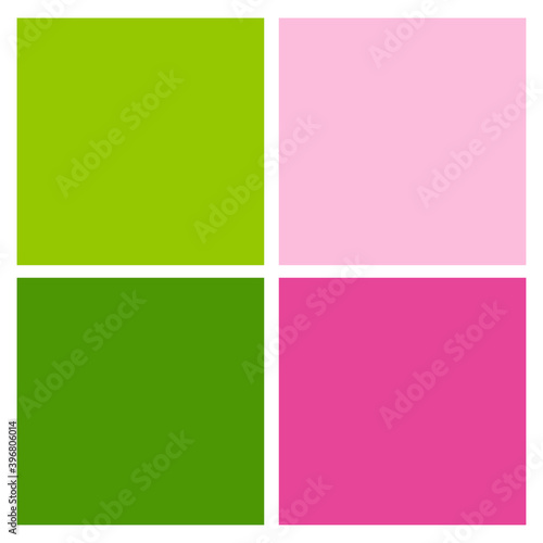 Christmas colors tone chart.  Xmas color swatch. Swatches scheme for holiday design.  Sample of simple vector colour combination. Winter palette with classic colours. Pastel green and pink.