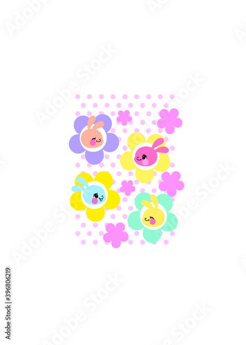 うさぎ　イースター　メッセージ　カード