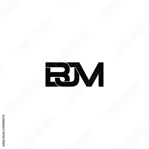 bjm letter original monogram logo design