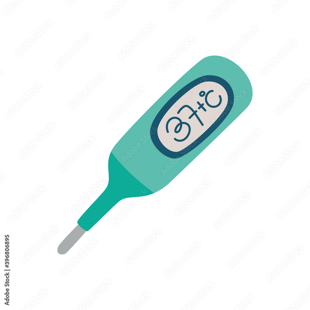 thermometer covid doodle line flat style icon thermometer covid doodle line flat style icon