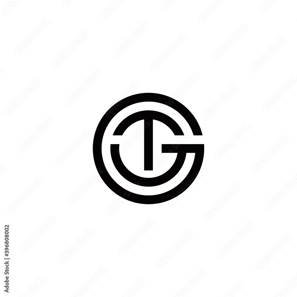 g t gt tg initial logo design vector graphic idea creative g t gt tg initial logo design vector graphic idea creative