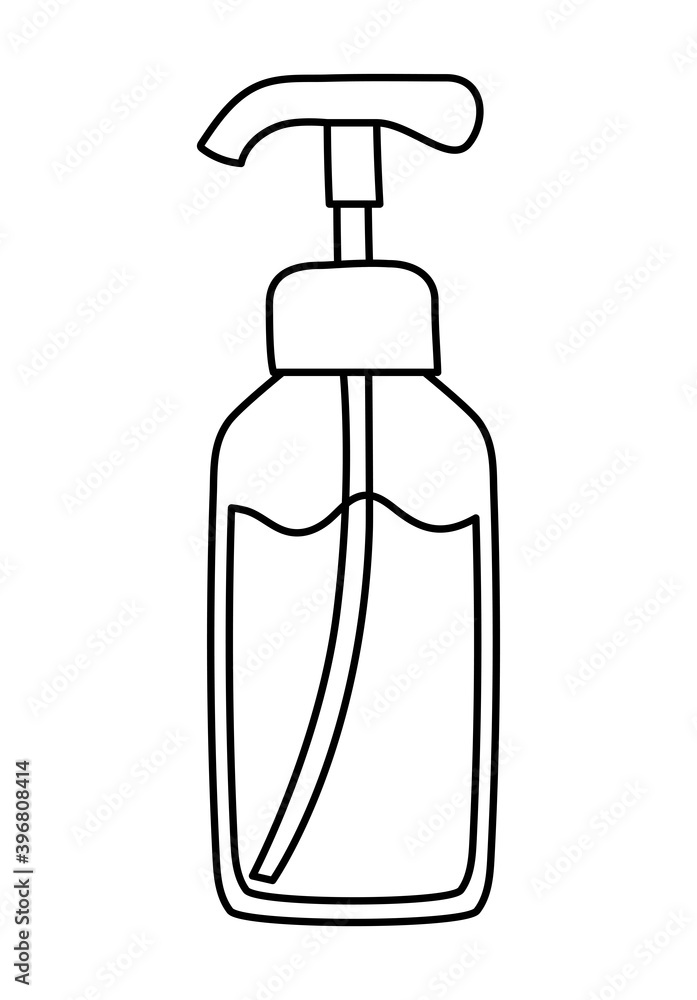 antibacterial bottle doodle line style icon antibacterial bottle doodle line style icon