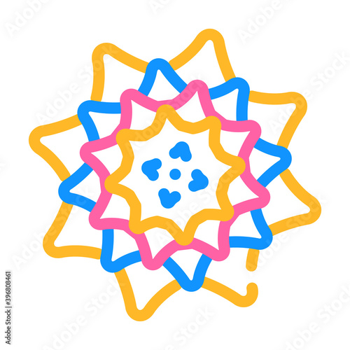 allergen disease color icon vector illustration flat