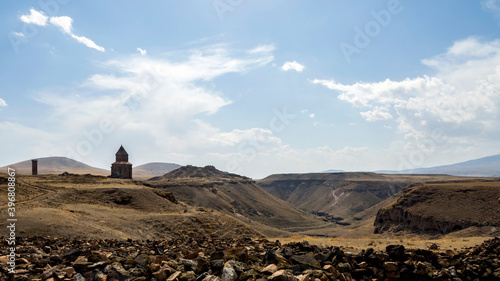 Church of St. Gregory of the Abughamrents  10th Century. Ani was an important Armenian city  one of the largest in its time  now a World Heritage Site in modern Turkey close to the border of Armenia.