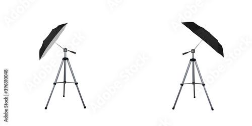 Black umbrella reflectors for speedlight.