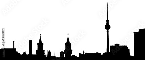 Vektor Silhouette Skyline von Berlin in Deutschland