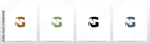Horse On Letter Logo Design G