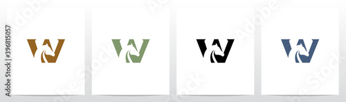 Horse On Letter Logo Design W