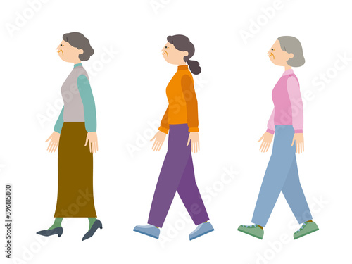 元気に歩くシニア女性のイラスト
タイトル変更