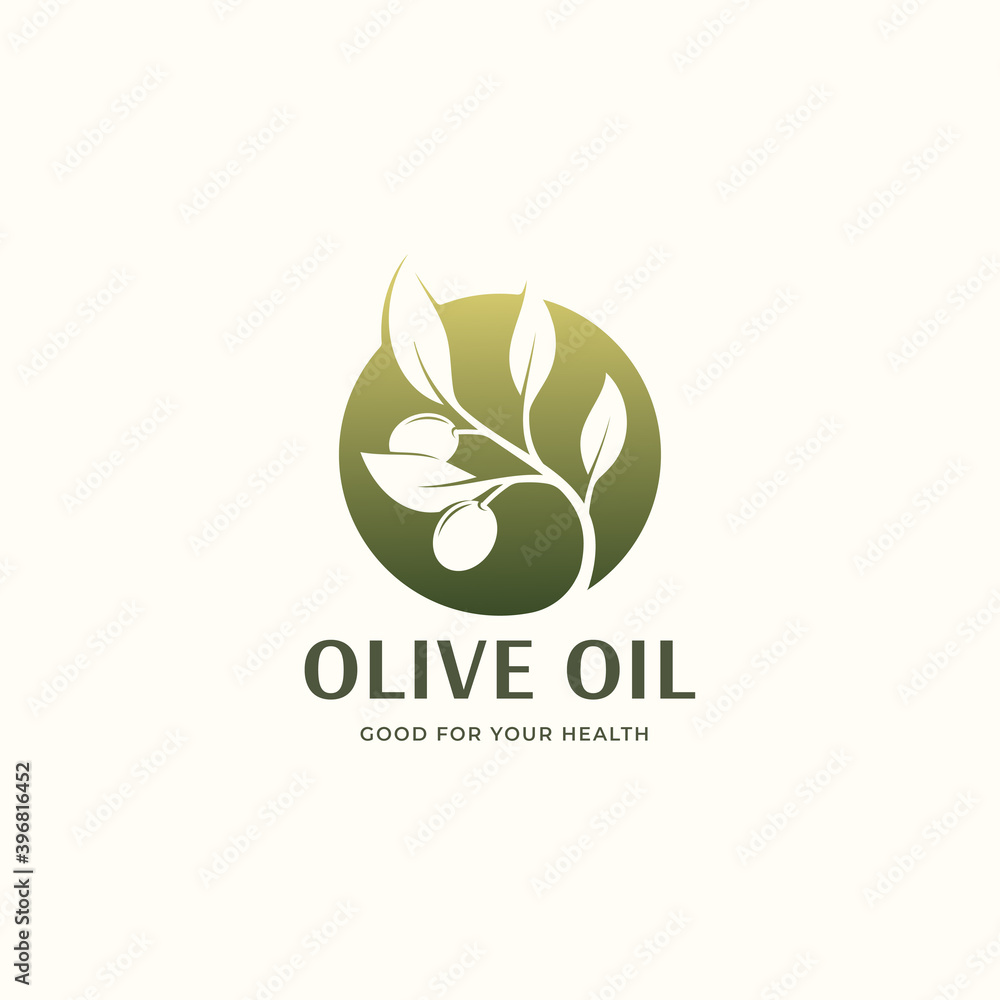 olive oil circle logo design olive oil circle logo design