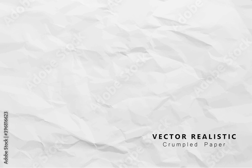 Crumpled white paper abstract design background, Eps 10 vector illustration