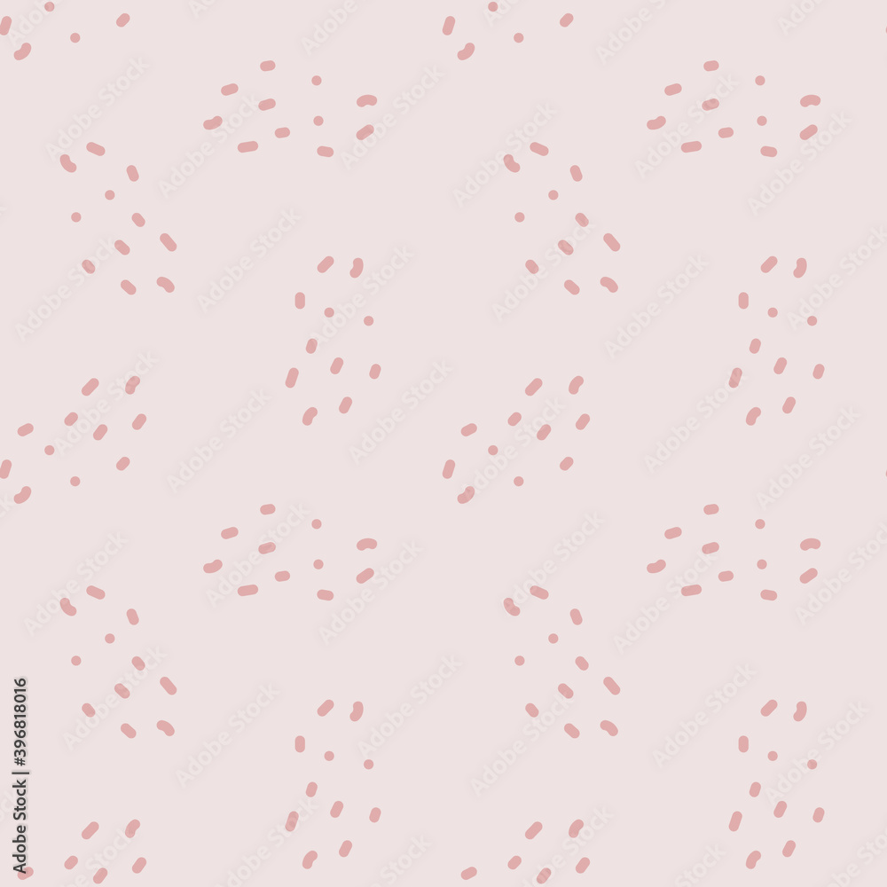 Vector seamless pattern with an abstract pattern of pink spots and dots on a pink background. Universal design for poster, greeting card, invitation, fabric, bedding, baby clothes Vector seamless pattern with an abstract pattern of pink spots and dots on a pink background. Universal design for poster, greeting card, invitation, fabric, bedding, baby clothes