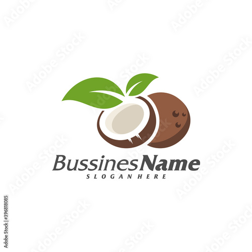 Coconut logo vector template, Creative Coconut logo design concepts, Icon symbol, Illustration