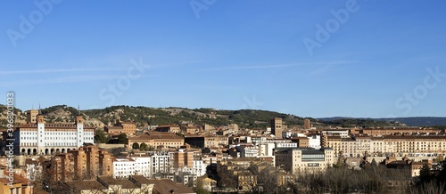 Fototapeta Naklejka Na Ścianę i Meble -  Panoramic view of the monumental and touristic city of Teruel in Spain