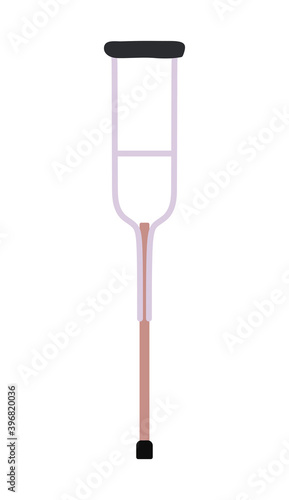 crutch with fgray color in white background