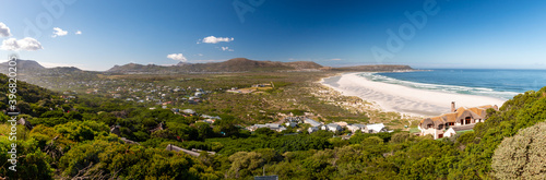 Panorama view of Noordhoek Long Beach near Cape Town, South Africa. photo