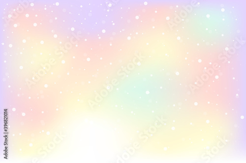 Vector abstract winter multicolored background with falling snow.