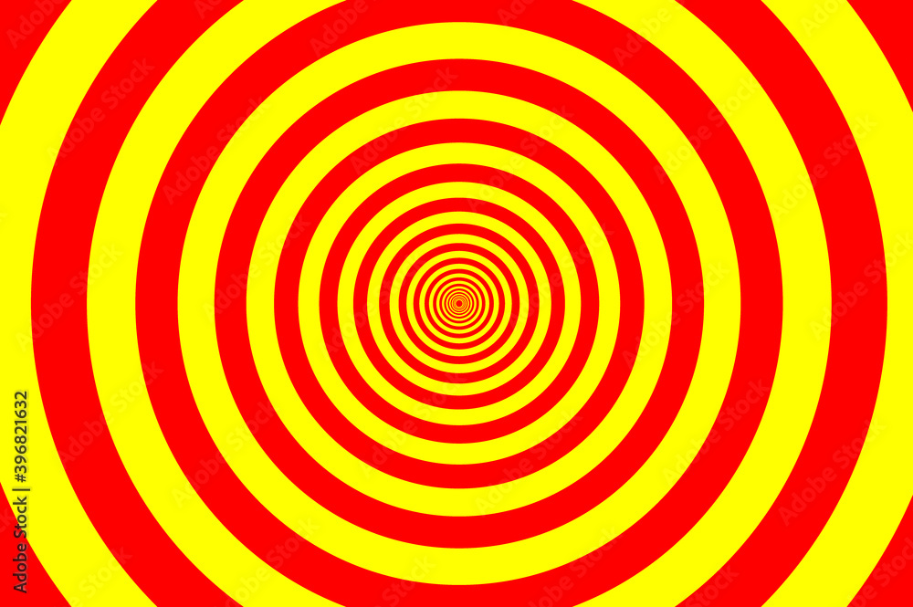 Concentric circle elements pattern, Red and yellow color ring, Circle spin target, Concentric circle elements pattern, Red and yellow color ring, Circle spin target,