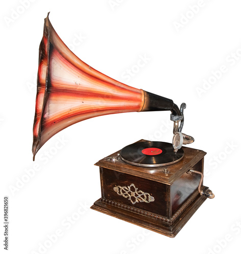  Old gramophone of the beginning of the 20th century