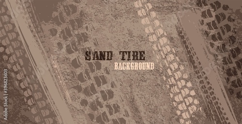 Tire Poster Sand Background