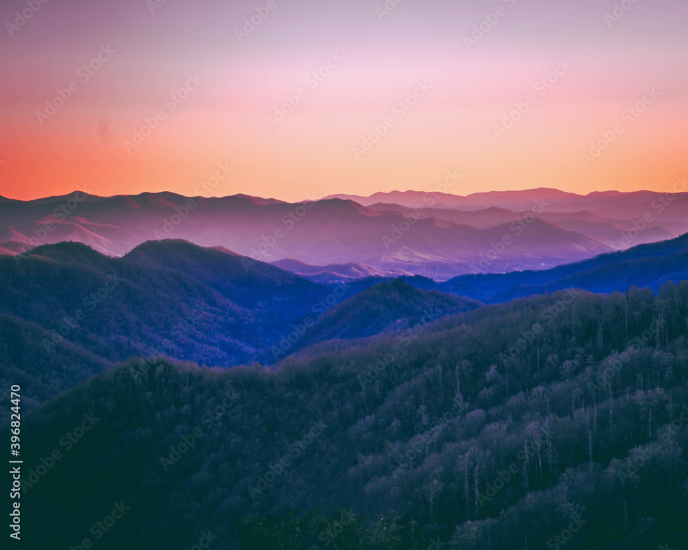 Obraz premium Smokey Mountain Sunset