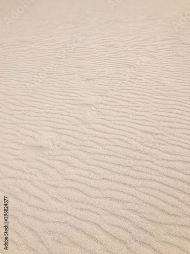 Untouched sand with ripples.