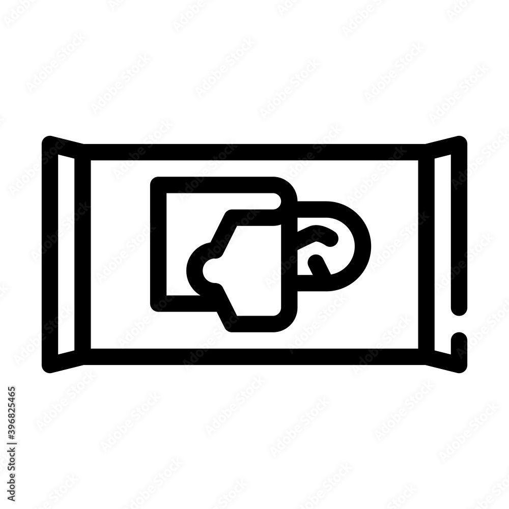wet napkins allergen line icon vector illustration wet napkins allergen line icon vector illustration