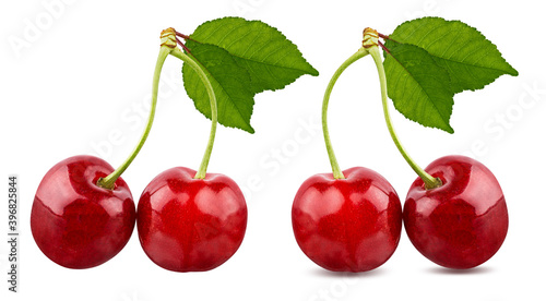 Cherry isolated on white background with clipping path