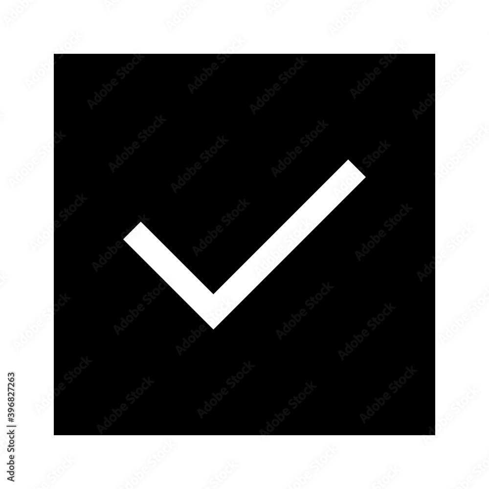 tick vector icon flat style isolated on white background. tick vector icon flat style isolated on white background.