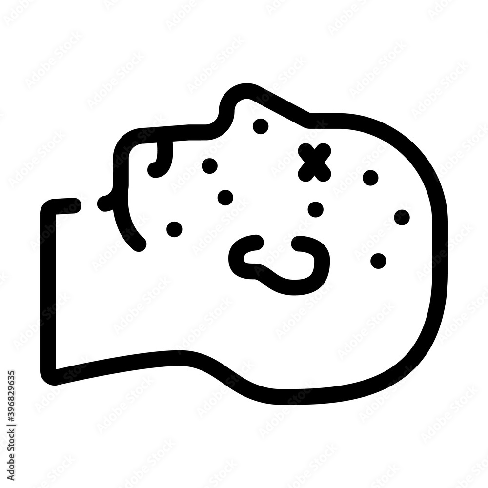death from allergies line icon vector illustration death from allergies line icon vector illustration