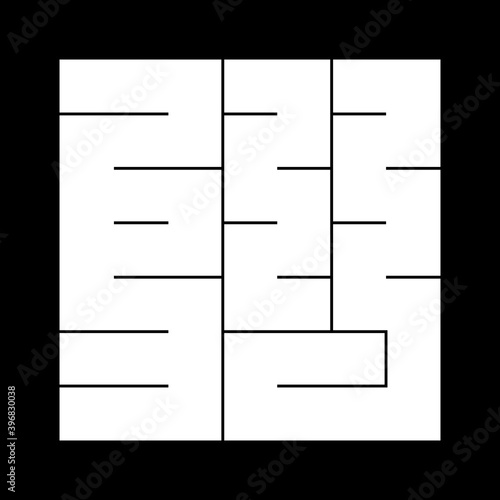 家紋　角字　れ　列