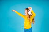 Child listen to music and dancing