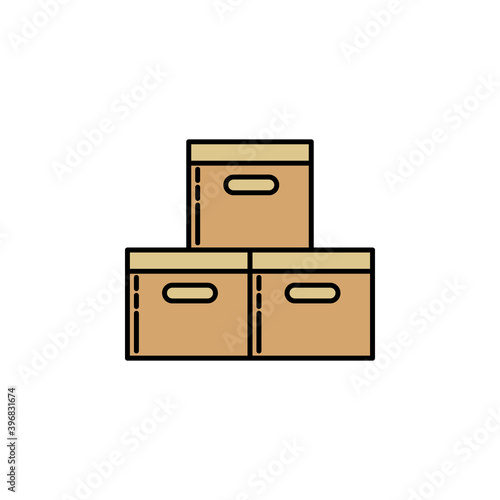 logistics boxes. Signs and symbols can be used for web, logo, mobile app, UI, UX