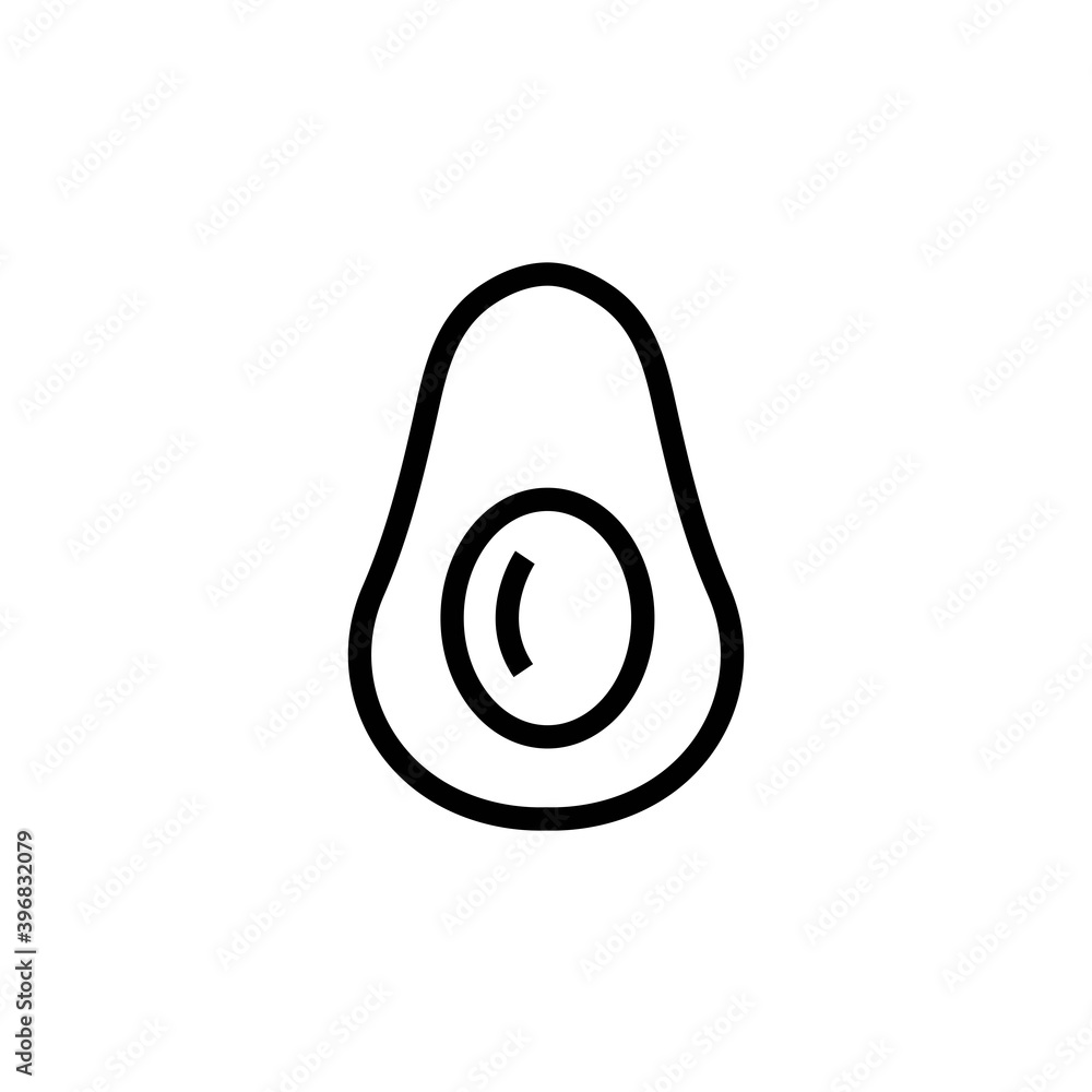 Avocado Linear Icon Vector Badge, Fruit, dietary. editable stroke, thin lines icon Avocado Linear Icon Vector Badge, Fruit, dietary. editable stroke, thin lines icon