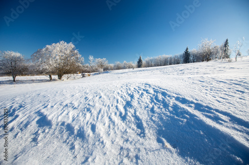 Winter landscape in dolnoslaskie region, Poland © aniad