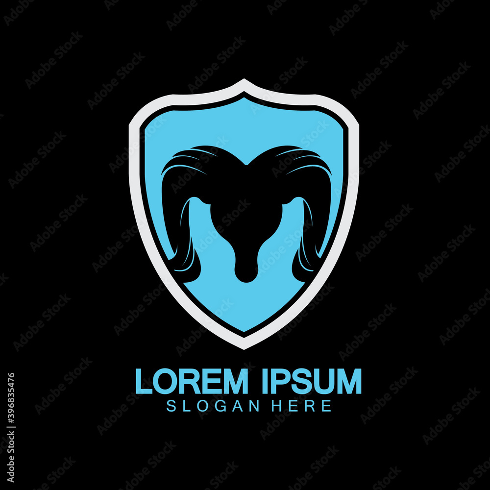 Rams goat head logo icon design vector illustration Rams goat head logo icon design vector illustration