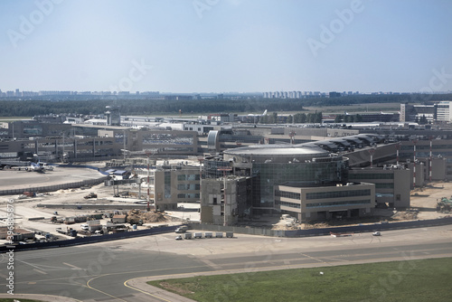 Domodedovo airport. View of the airport from the aircraft photo