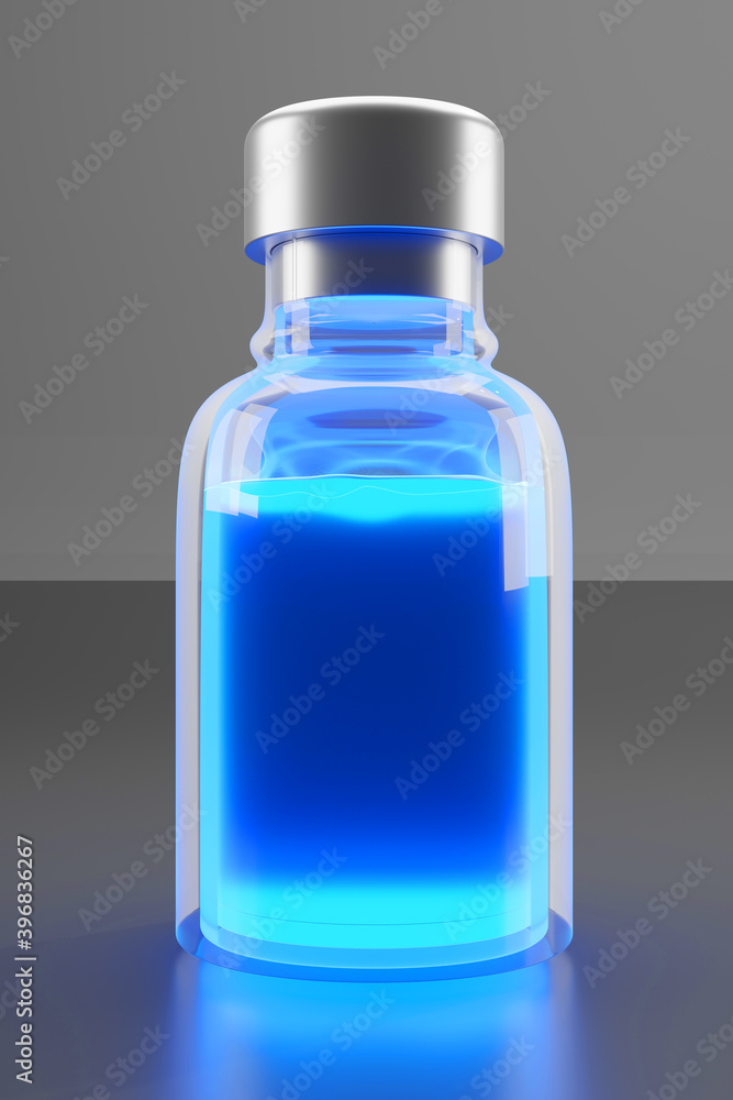 3D Illustration of a vial 3D Illustration of a vial
