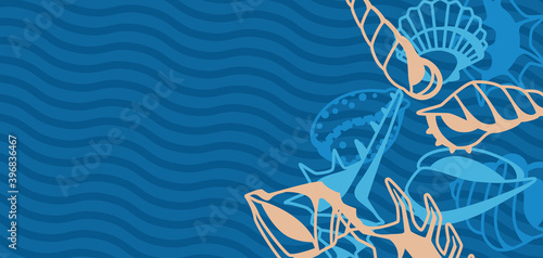 Background with seashells.