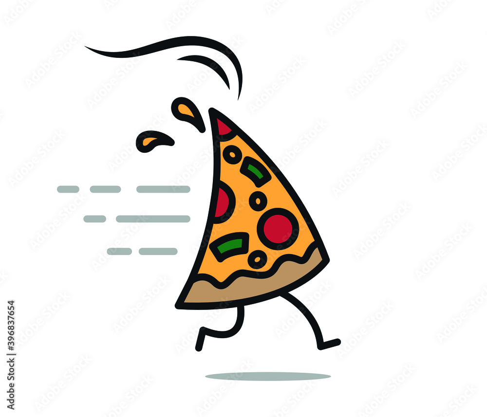 Slice fast pizza. Vector drawing. Vector eps 10.
Slice fast pizza. Vector drawing. Vector eps 10.