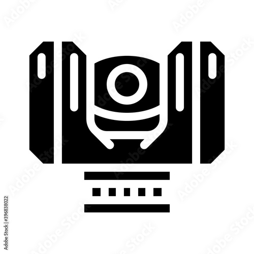 laser scanner device glyph icon vector illustration