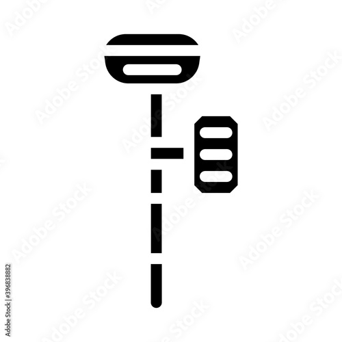 gnss receivers glyph icon vector illustration black