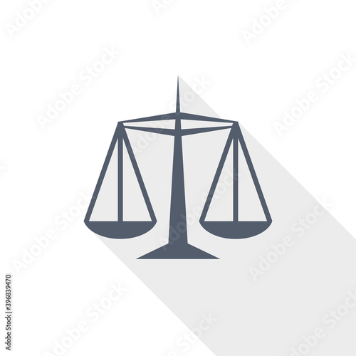 Justice vector icon, flat design illustration in eps 10