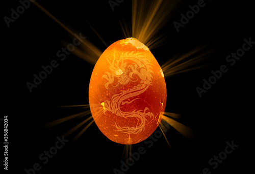 dragon egg on a black background
