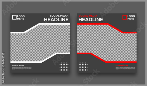 Social media post template for advertising and sales promotion